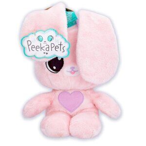 IMC Toys Peekapets Peek-A-Boo- Bunny Pink Plush Stuffie